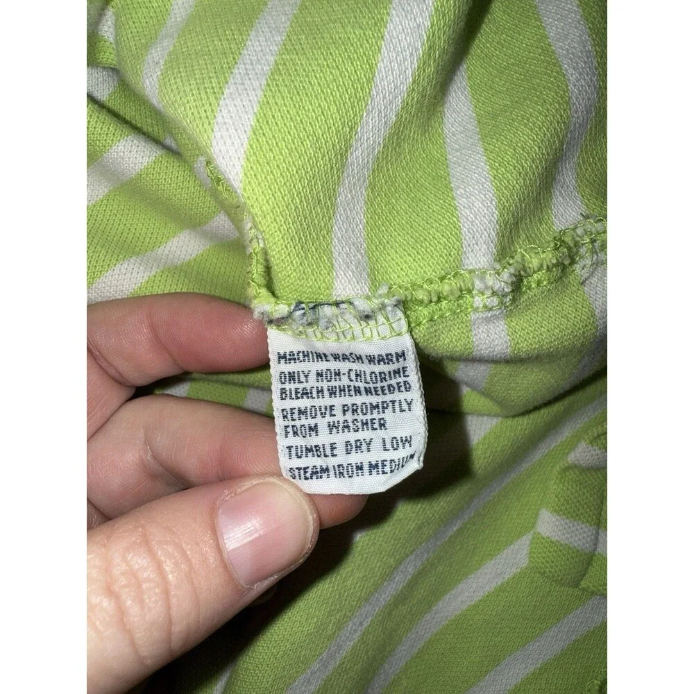 Polo Ralph Lauren Men’s VTG Polo Striped Pink Horse Sz Large, Stain In Pic